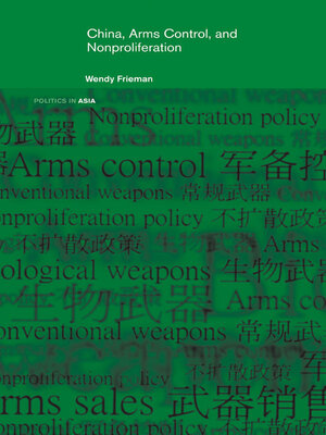 cover image of China, Arms Control, and Non-Proliferation